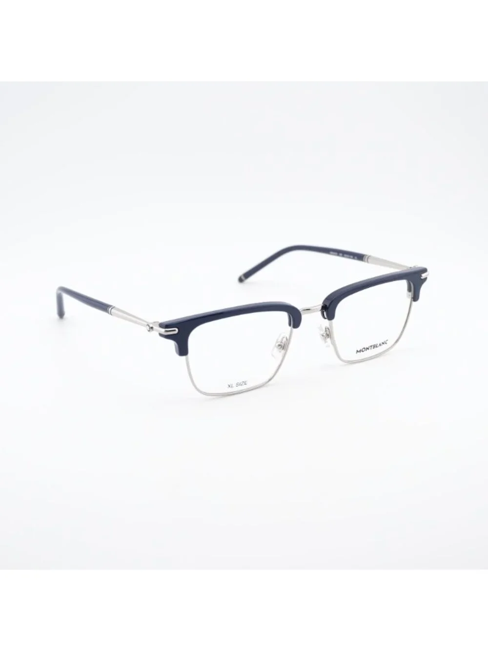 Montblanc MB0243O 002 Unisex Eyeglasses Blue 52mm Browline Frame